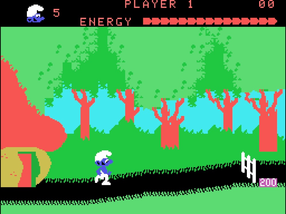 Gameplay of Smurfs Rescue In Gargamels Castle for Colecovision